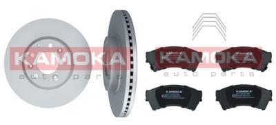 Набір гальмівні диски гальмівні колодки передній. kamoka перед mazda 6 od 2007r фото №1