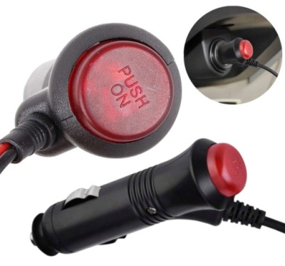 Штекер штекер разъём прикуривателя выключатель "push on" шланг 2m предохранитель фото №1