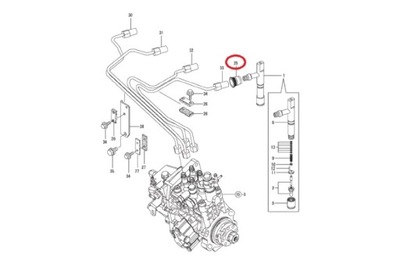 Uszczelnienie wtrysku YANMAR silnik 4TNE94