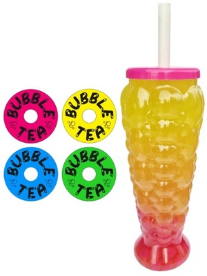 Butelki do BUBBLE TEA 550ml Kubki mix kolorów - popping boba