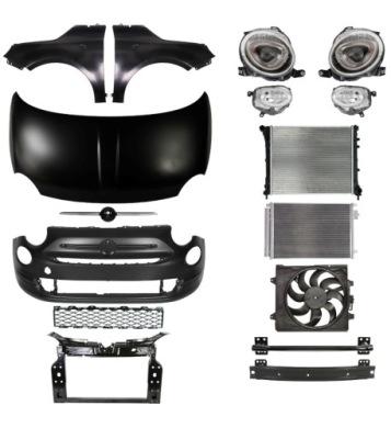 Fiat 500 15- бампер pas капот крыло набор запчасти фото №1