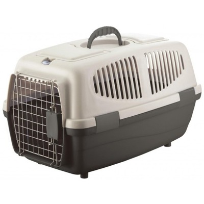 Transporter dla psa 55x35x32,5 szaro/czarny