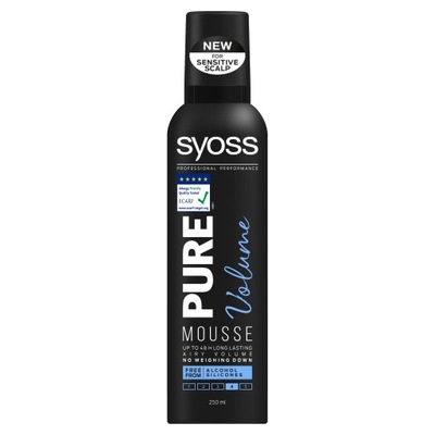 Syoss Pure Volume Mousse pianka objętość 250ml