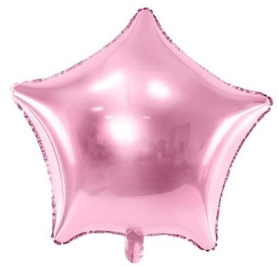 Balon foliowy Gwiazdka 48cm jasny róż