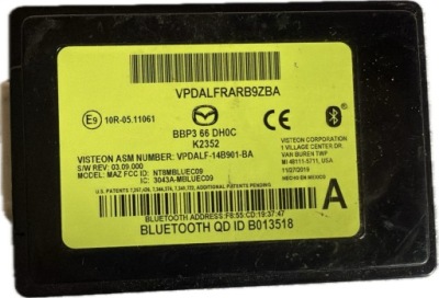 Модуль bluetooth bbp366dh0c mazda ii 2 dl 14-17 фото №1