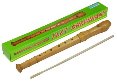 Flet drewniany prosty szkolny