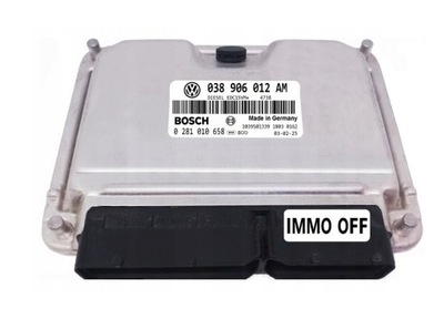 КОМПЬЮТЕР ECU VW 1.9 038906012AM 0281010658 IMMO OFF