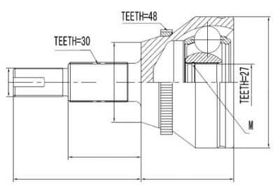 TOYOTA 43410-08030 ШАРНІР ЗОВНІШНІЙ