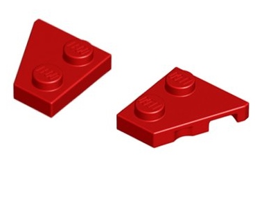 LEGO Płytka 2x2 para skrzydeł 24299+24307 czerwona