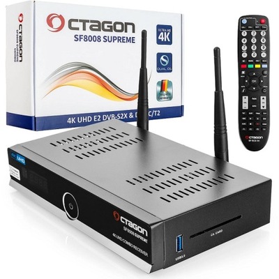 Dekoder telewizyjny DVB-S2, DVB-T2 Octagon SF8008 SUPREME COMBO