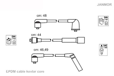Дроти запалювання janmor фото №1