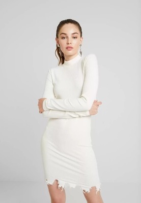 Outlet Nly by Nelly DESTROYED DRESS - Sukienka etui - off