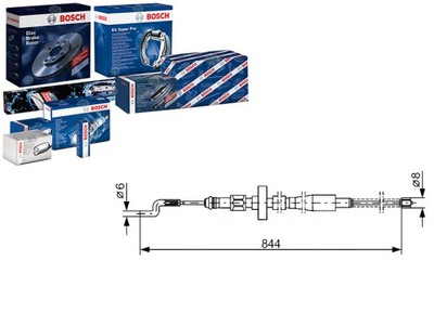 CABLE CABLE BRAKES MANUAL BOSCH 701609701 2437 - milautoparts-fr.ukrlive.com