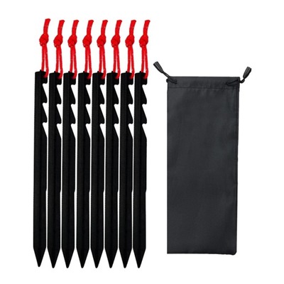 tent stakes tent stakes heavy duty Black 8pcs