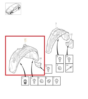 Подкрылок volvo v40 ii 2013-2019r фото №1