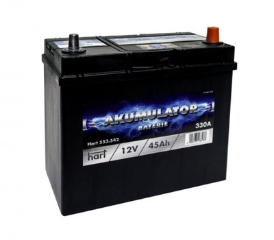 АКУМУЛЯТОР HART 12V 45AH 330A P+ 553542