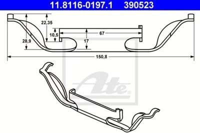 11.8116-0197.1/ATE SPYRUOKLĖ SUPORTAI HAM.BMW 5 E39 96- 