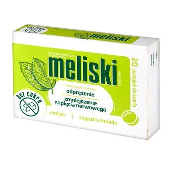 Meliski, pastylki do ssania, 20szt