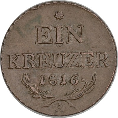 3.AUSTRIA, FRANCISZEK I, 1 KRUCIERZ 1816 A