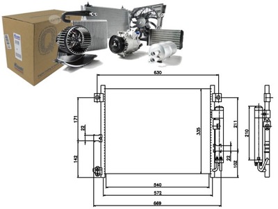 Nissens 94949 конденсатор, кондиционер фото №1