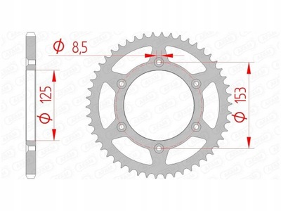 AFAM ЗУБЧАТКА ЗАДНЯ #520 50 ЗУБІВ HONDA XR