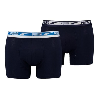 PUMA BOKSERKI MĘSKIE MAJTKI BOXER 2P GRANATOWE r.M