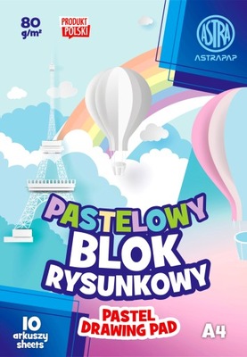 BLOK RYSUNKOWY KOLOROWE KARTKI A4 80g/m2-4853