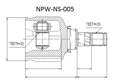 NISSAN 391012F210 ШАРНИР ВНУТРЕННИЙ ЛЕВЫЙ