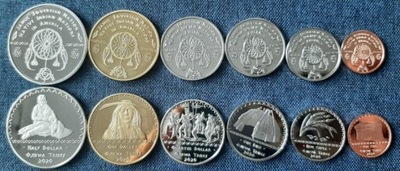 USA zestaw 6 monet Indianie OJIBWA 2020r