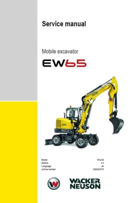 Wacker Neuson EW65 excavator Service manual