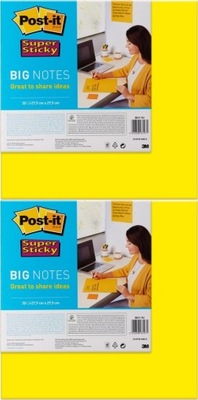 Karteczki samoprzylepne Post-it Super Sticky Big Notes 279-279mm 30k x2