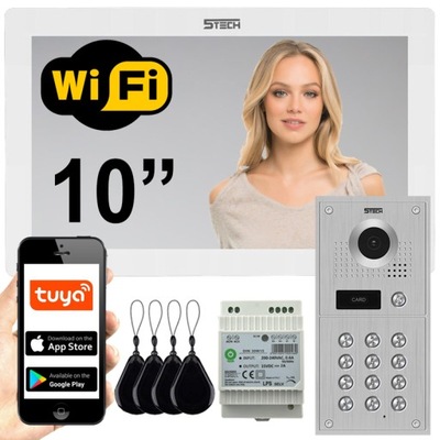 Wideodomofon 5tech 10'' WiFi FHD APKA KOD RFID DIN