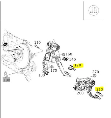 Накладки na педаль гальма i зчеплення mercedes-benz фото №1