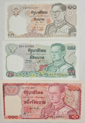 13.hc.Zest.Tajlandia, Banknoty szt.3, St.2/3+