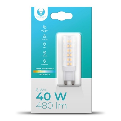 Żarówka LED G9 6W / 230V Forever Light ciepła biała