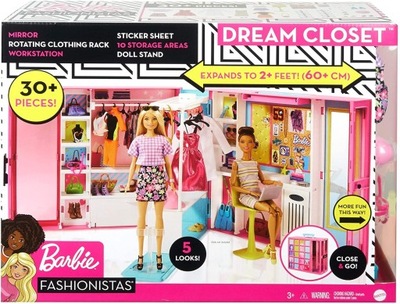 Zestaw dla lalki Barbie Wymarzona szafa
