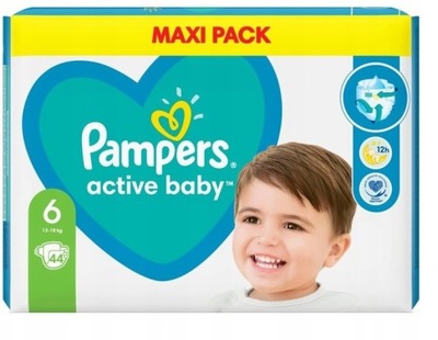 PAMPERS ACTIVE BABY 6 MAXI PACK 44 SZTUK