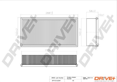 DRIVE+ FILTRO AIRE BMW 3.0B 00-06 X5  