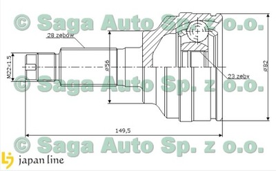 Шарнір зовнішній kia clarus 1.8 2.0 фото №1