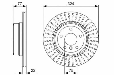 ДИСКИ ТОРМОЗНЫЕ ТОРМОЗНЫЕ 2 ШТУКИ. ЗАД BMW 1 E82 1 E88 2.0D 3.0 10.07-12.13 BOSCH