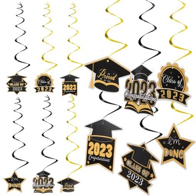 Dekoracje Graduation Class 2023 Gold Party