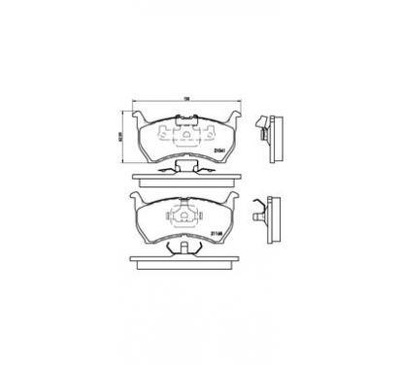 BREMBO КОЛОДКИ ГАЛЬМІВНІ FORD AUSTRALIA TELSTAR