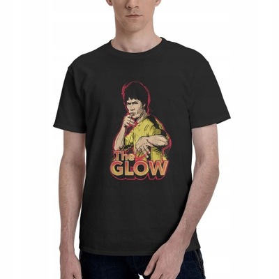 Męska koszulka rockowa The Glow,Black,3XL