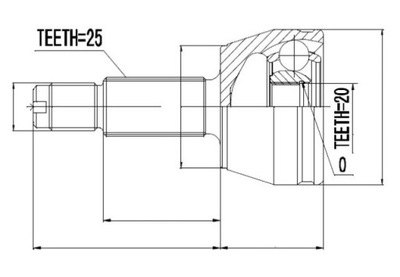 Шарнир наружный ford ka 96-08 фото №1
