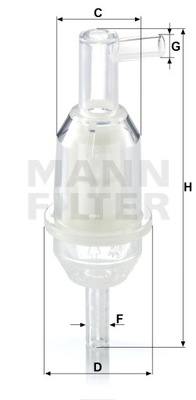 FILTRO COMBUSTIBLES MANN-FILTER WK 31/5 (10)  