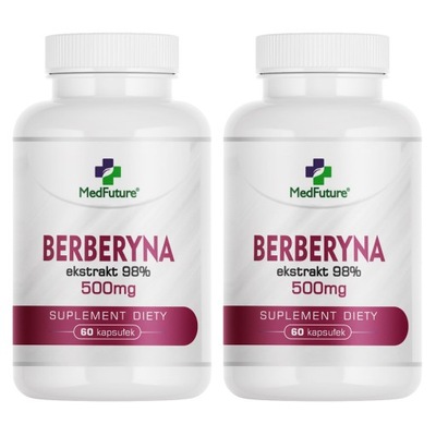 BERBERYNA 98% ekstrakt 500 mg CZYSTA cukrzyca i cholesterol - 2 opakowania