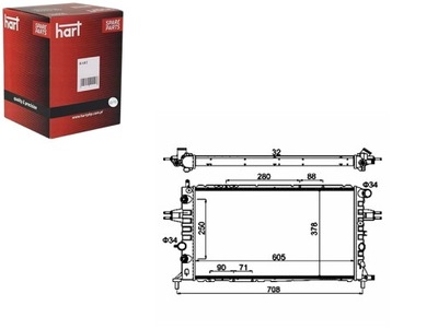 РАДИАТОР ASTRA G 2.0D 99- HART