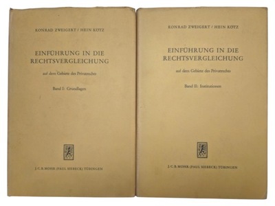 2x Zweigert Kotz Einfuhrung in die Rechtsvergleichung 1-2+ podpis S. Wójcik