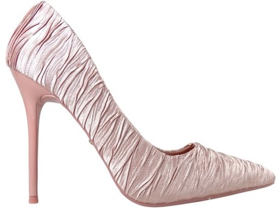 Różowe szpilki buty damskie buty ślubne 39