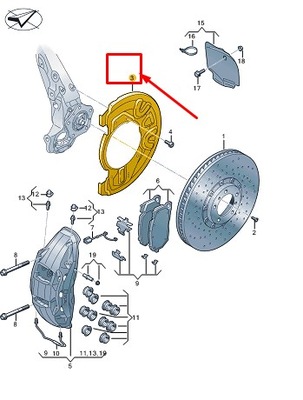 Audi e-tron gt передня частина правий brake disc protection 9j1615312j фото №1